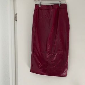 Magenta pencil skirt